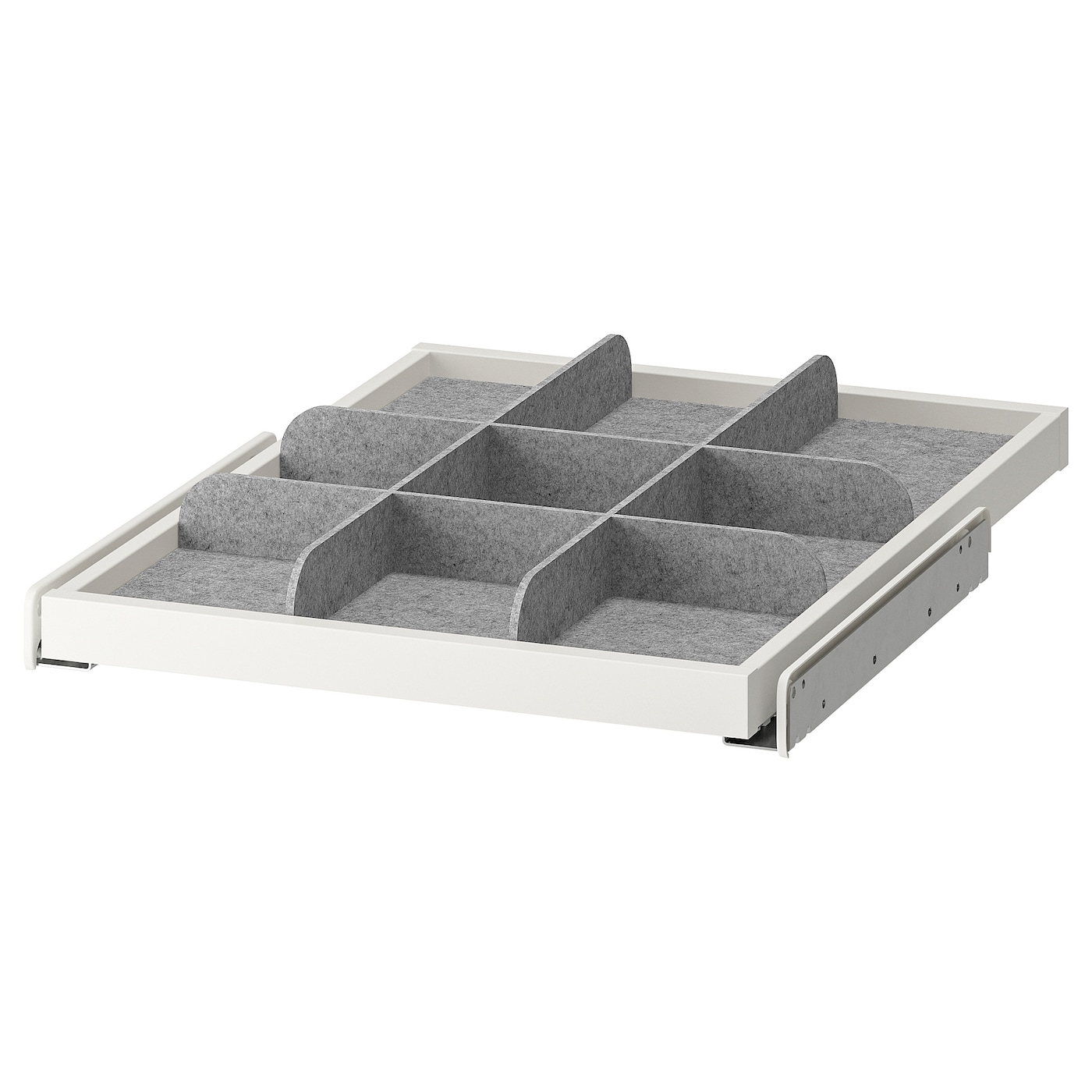 KOMPLEMENT Pull-out tray with insert, white, 50x58 cm - IKEA