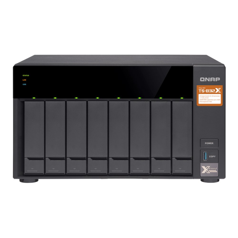  QNAP 8-BAY TS-832X 2G ANNAPURNALABS  ALPINE AL-324 QUAD CORE 1.7GHz DDR4 2GB
