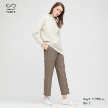 WOMEN SMART 2-WAY STRETCH GLEN PLAID ANKLE-LENGTH PANTS