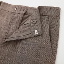 WOMEN SMART 2-WAY STRETCH GLEN PLAID ANKLE-LENGTH PANTS