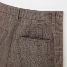 WOMEN SMART 2-WAY STRETCH GLEN PLAID ANKLE-LENGTH PANTS