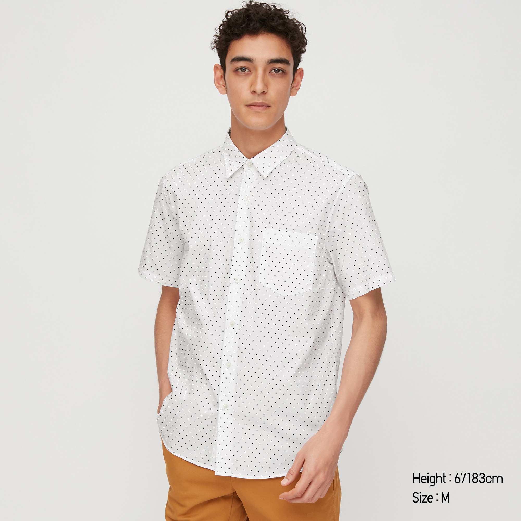 uniqlo white short sleeve shirt