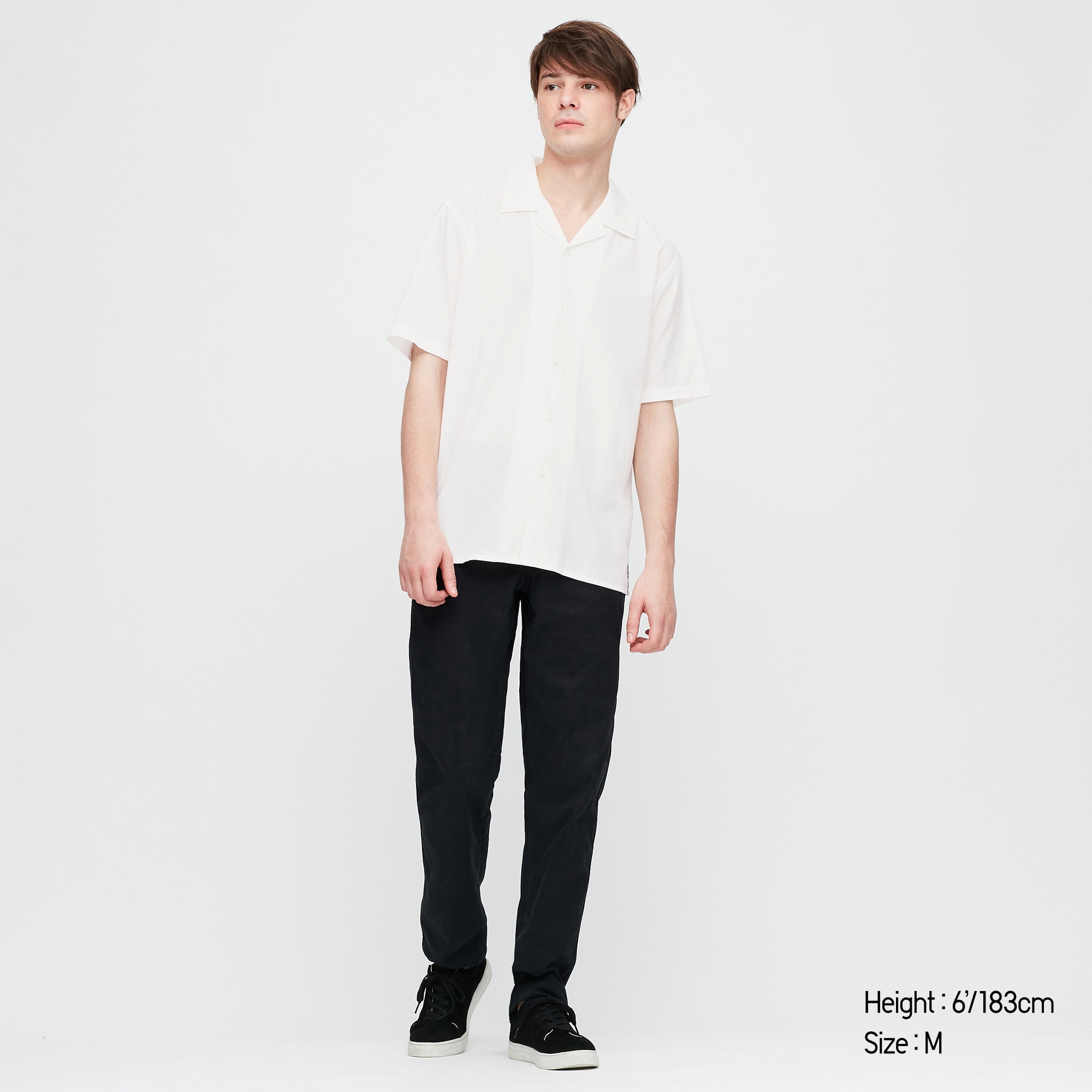 MEN OPEN COLLAR SHORT-SLEEVE SHIRT