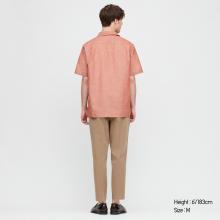 MEN LINEN COTTON SHORT-SLEEVE SHIRT
