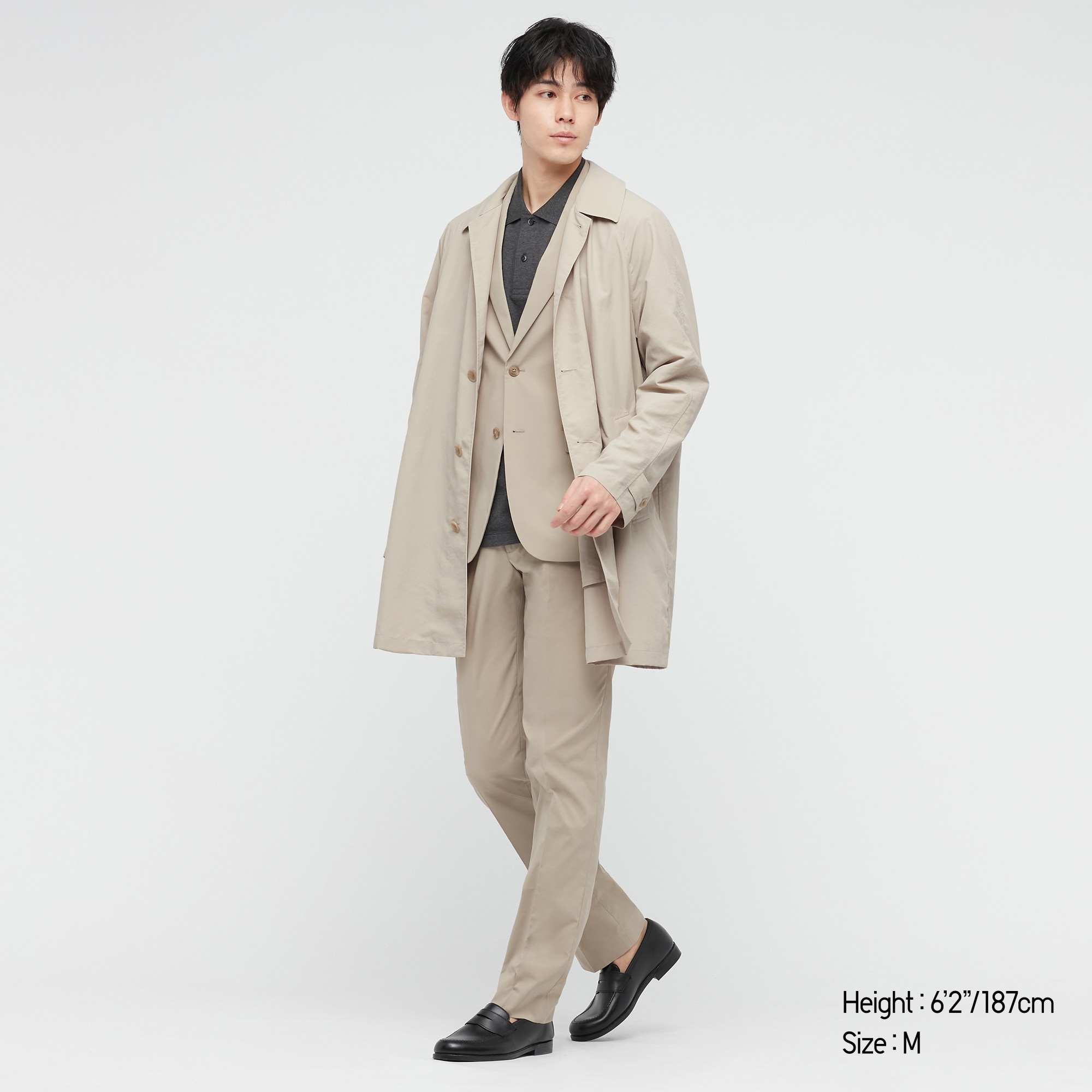 MEN POCKETABLE HALF COAT
