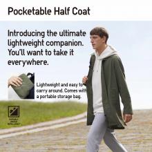 MEN POCKETABLE HALF COAT