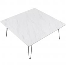 FOLDING TABLE FASTTECT MARBLE 80CM MARBLEPAPER WHITE