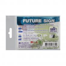 LABEL PUSH SIGN AC FUTURE SIGN SILVER/BLUE