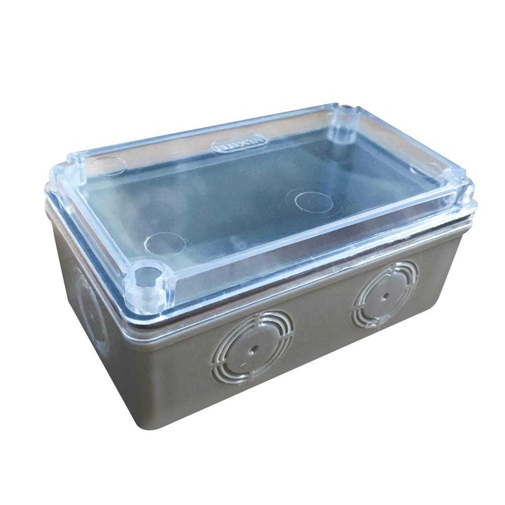 WATERPROOF JUNCTION BOX WITH CLEAR LID ELEKTRA 2X4â€ GREY