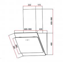 HOOD CHIMNEY TEKA DVS 90 AD 90Centimeter