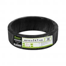 ELECTRIC WIRE VCT 60227 IEC53 RANZZ 3X1SQ.MM 30M BLACK