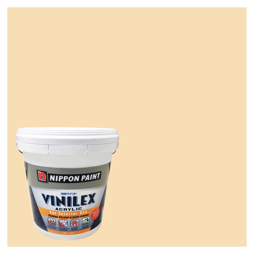 WATER-BASED EXTERIOR PAINT NIPPON PAINT VINILEX ACRYLIC HONEY CREAM #T582 SEMI-GLOSS 2.5GAL