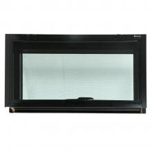 ALUMINIUM CASEMENT WINDOW WITH WIRE SCREEN WINDOW ASIA F10 80X50CM BLACK