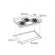 HOB GAS FOTILE GAG86309 86CM