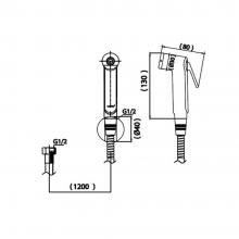 RINSING SPRAY SET COTTO CT9912CR(HM) CHROME