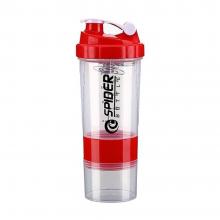 WHEY PROTEIN SHAKER SPIDER RED