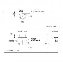 WALL-HUNG WASHBASIN COTTO C00547 WHITE