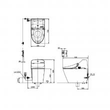 AUTOMATIC TOILET TOTO CES9433RA 3/4.5L WHITE