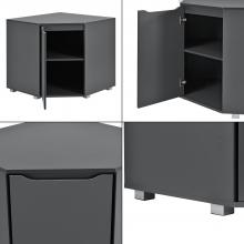 En.casa Eckschrank Ã‚Â»HÃƒÂ¤lleforsÃ‚Â« Eckkommode BÃƒÂ¼roschrank 76,5 X 78 X 78 Cm Dunkelgrau Online Kaufen