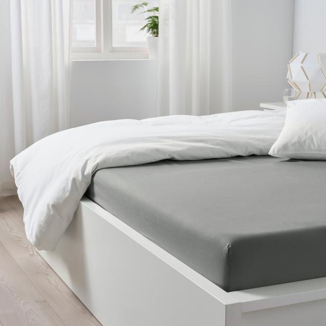 DVALA Sheet set, white, Queen - IKEA