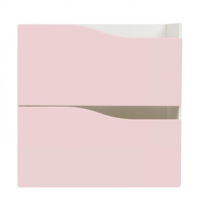 KALLAX Insert with 2 drawers - wave shaped/pale pink 33x33 cm