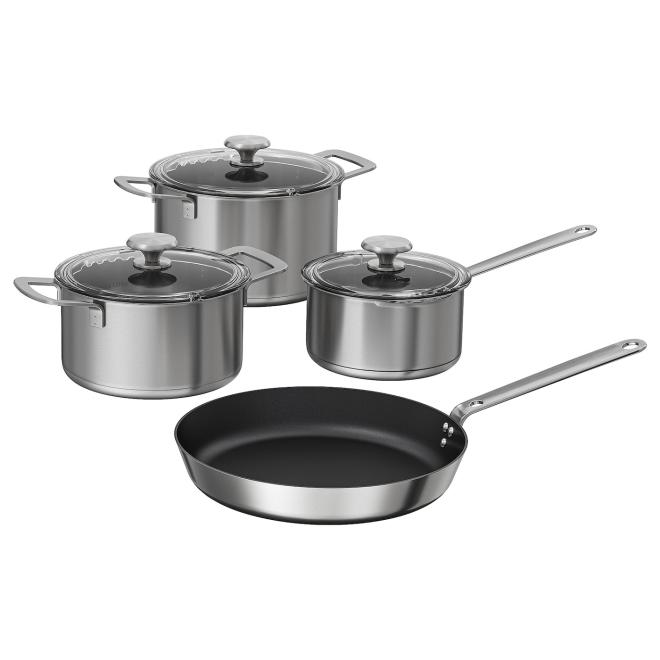 HEMLAGAD Saucepan with lid, black - IKEA